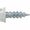 Hillman Self-Drilling Screw, #7 x 1/2 in, White Steel Hex Head Slotted Drive 47711